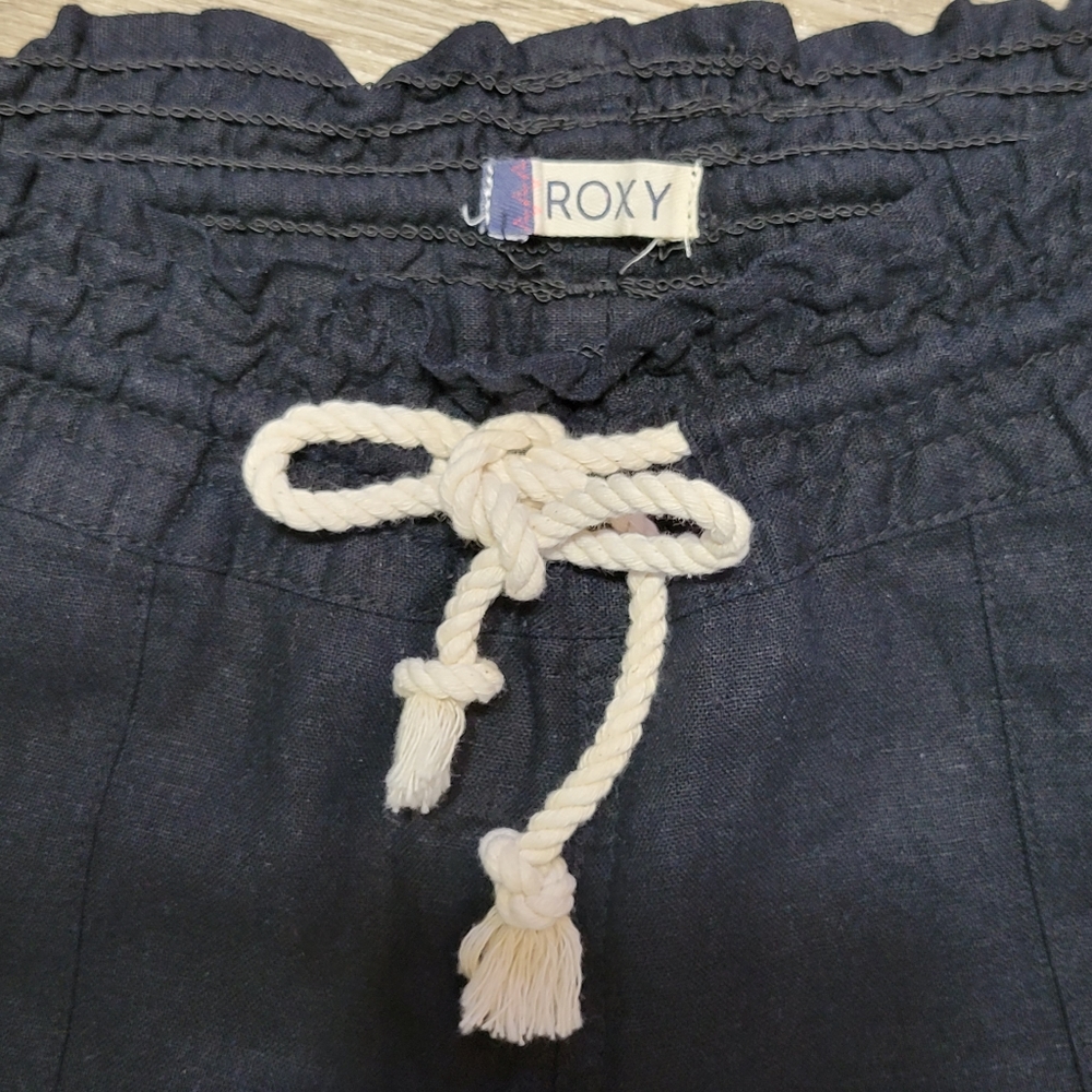 *not 4 sale* ROXY Oceanside Wide Leg Black Beach Pant - Picture 7 of 11